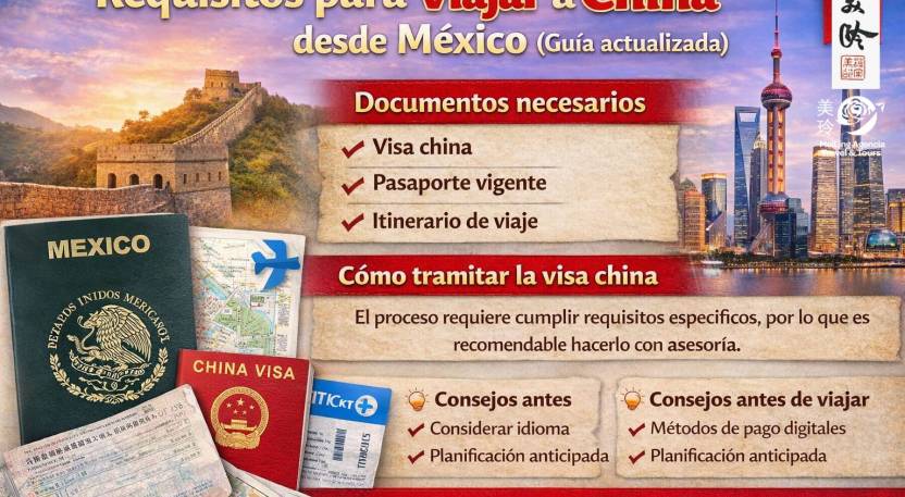 Requisitos para viajar a China desde México